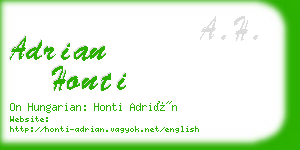 adrian honti business card